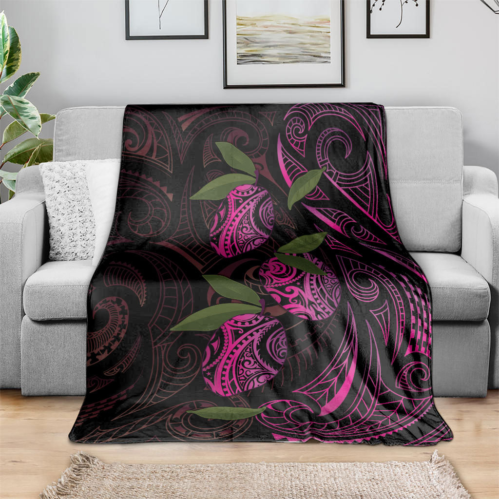 Hawaiian Mango Tribal Tattoo Blanket Pink Pacific Traditional Pattern LT9 - Polynesian Pride