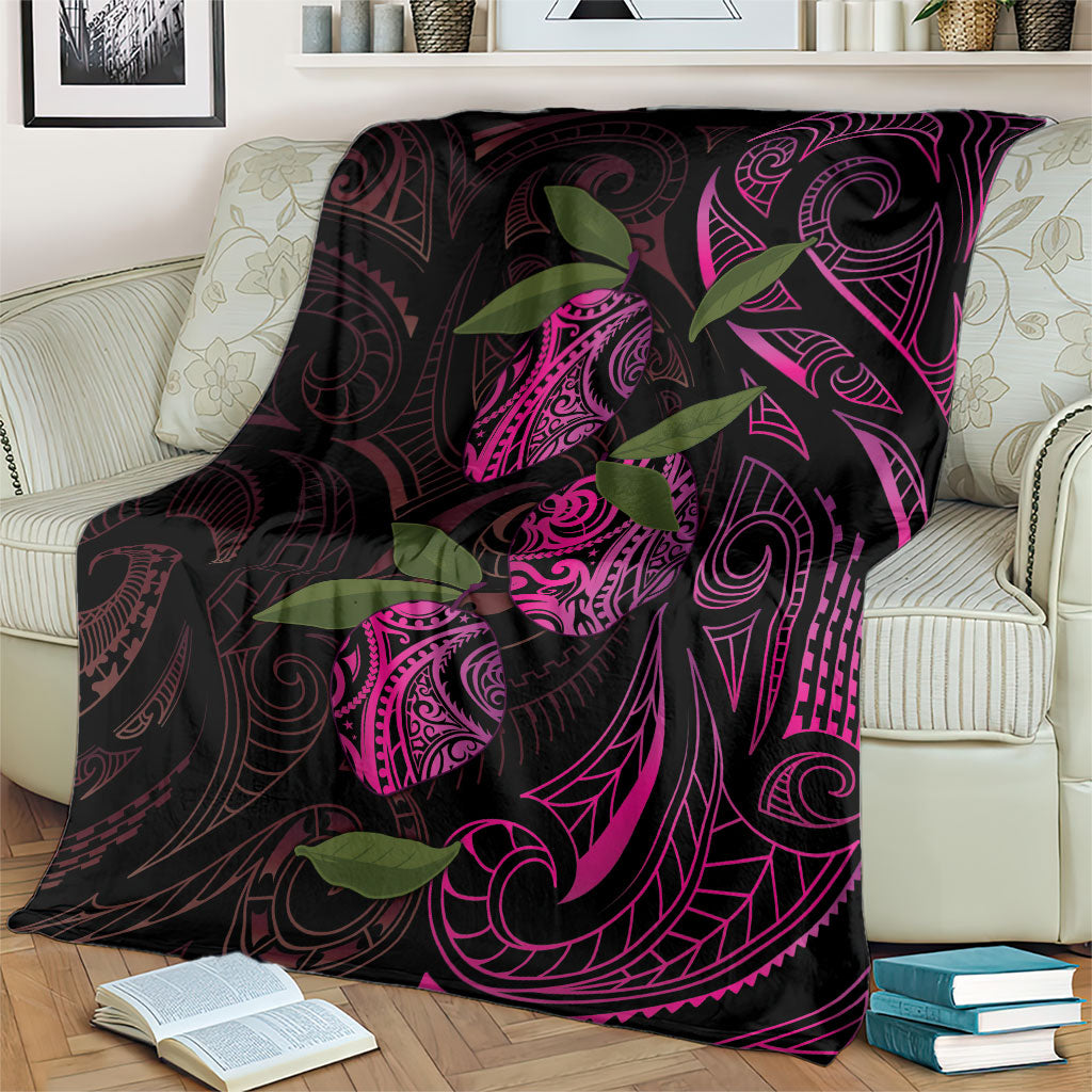 Hawaiian Mango Tribal Tattoo Blanket Pink Pacific Traditional Pattern LT9 - Polynesian Pride