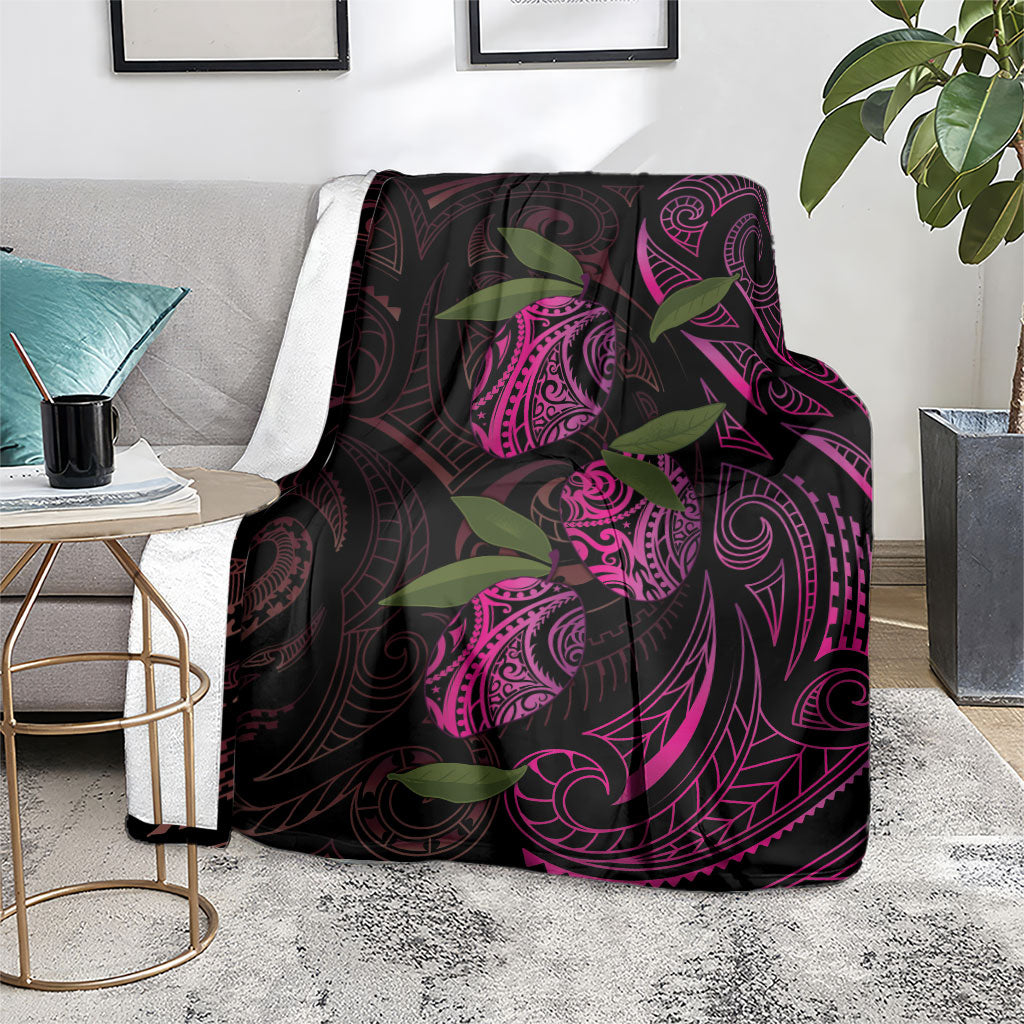 Hawaiian Mango Tribal Tattoo Blanket Pink Pacific Traditional Pattern LT9 - Polynesian Pride
