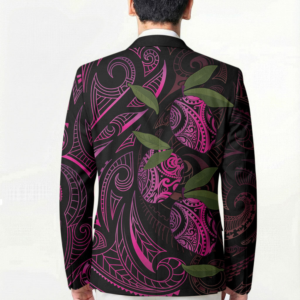 Hawaiian Mango Tribal Tattoo Blazer Pink Pacific Traditional Pattern LT9 - Polynesian Pride