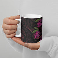 Hawaiian Mango Tribal Tattoo Ceramic Mug Pink Pacific Traditional Pattern LT9 - Polynesian Pride
