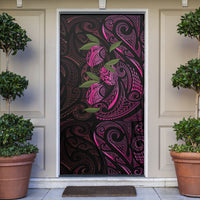 Hawaiian Mango Tribal Tattoo Door Cover Pink Pacific Traditional Pattern LT9 Pink - Polynesian Pride