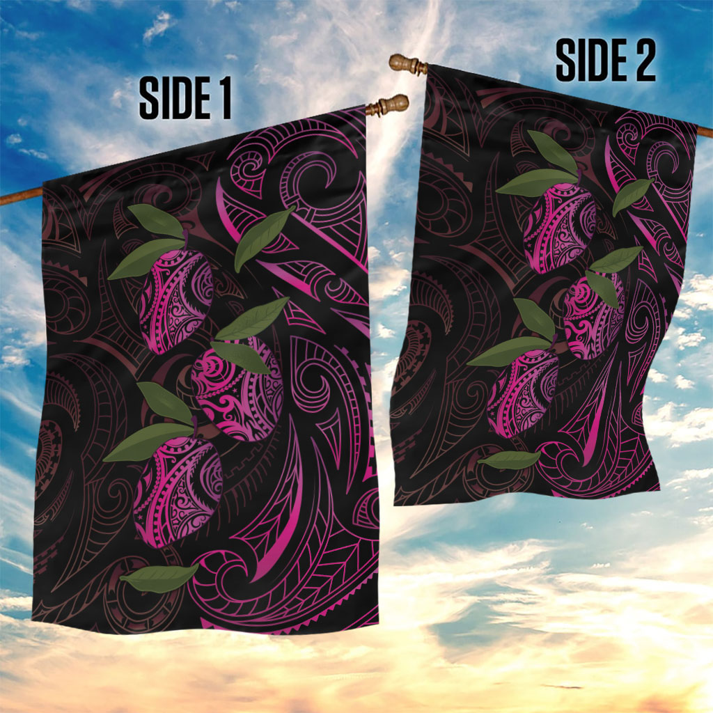 Hawaiian Mango Tribal Tattoo Garden Flag Pink Pacific Traditional Pattern LT9 - Polynesian Pride