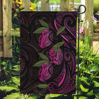 Hawaiian Mango Tribal Tattoo Garden Flag Pink Pacific Traditional Pattern LT9 Garden Flag Pink - Polynesian Pride