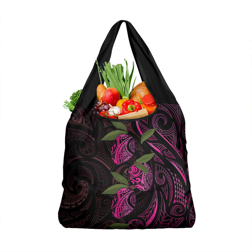 Hawaiian Mango Tribal Tattoo Grocery Bag Pink Pacific Traditional Pattern LT9 1-pack One Size Pink - Polynesian Pride