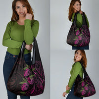 Hawaiian Mango Tribal Tattoo Grocery Bag Pink Pacific Traditional Pattern LT9 - Polynesian Pride