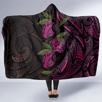 Hawaiian Mango Tribal Tattoo Hooded Blanket Pink Pacific Traditional Pattern LT9 One Size Pink - Polynesian Pride