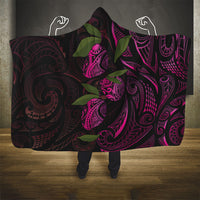 Hawaiian Mango Tribal Tattoo Hooded Blanket Pink Pacific Traditional Pattern LT9 - Polynesian Pride