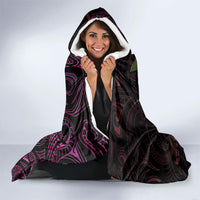Hawaiian Mango Tribal Tattoo Hooded Blanket Pink Pacific Traditional Pattern LT9 - Polynesian Pride