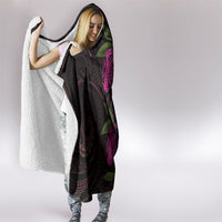 Hawaiian Mango Tribal Tattoo Hooded Blanket Pink Pacific Traditional Pattern LT9 - Polynesian Pride
