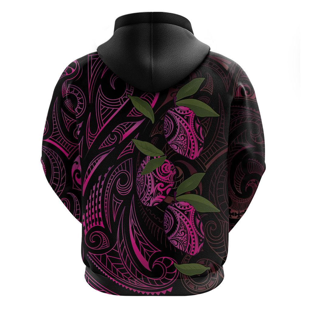 Hawaiian Mango Tribal Tattoo Hoodie Pink Pacific Traditional Pattern LT9 - Polynesian Pride