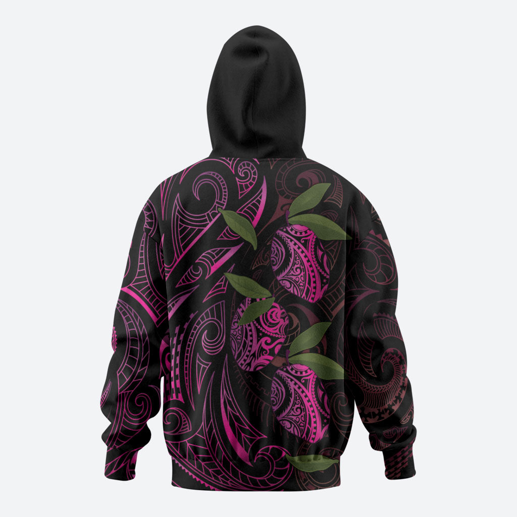 Hawaiian Mango Tribal Tattoo Hoodie Pink Pacific Traditional Pattern LT9 - Polynesian Pride