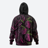 Hawaiian Mango Tribal Tattoo Hoodie Pink Pacific Traditional Pattern LT9 - Polynesian Pride