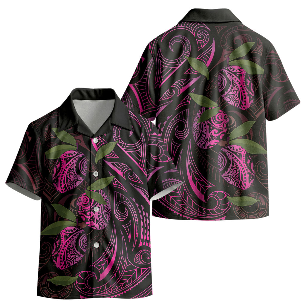 Hawaiian Mango Tribal Tattoo Kid Hawaiian Shirt Pink Pacific Traditional Pattern LT9 - Polynesian Pride