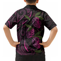 Hawaiian Mango Tribal Tattoo Kid Hawaiian Shirt Pink Pacific Traditional Pattern LT9 - Polynesian Pride
