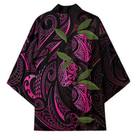 Hawaiian Mango Tribal Tattoo Kimono Pink Pacific Traditional Pattern LT9 - Polynesian Pride