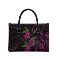 Hawaiian Mango Tribal Tattoo Leather Bag Pink Pacific Traditional Pattern LT9 - Polynesian Pride