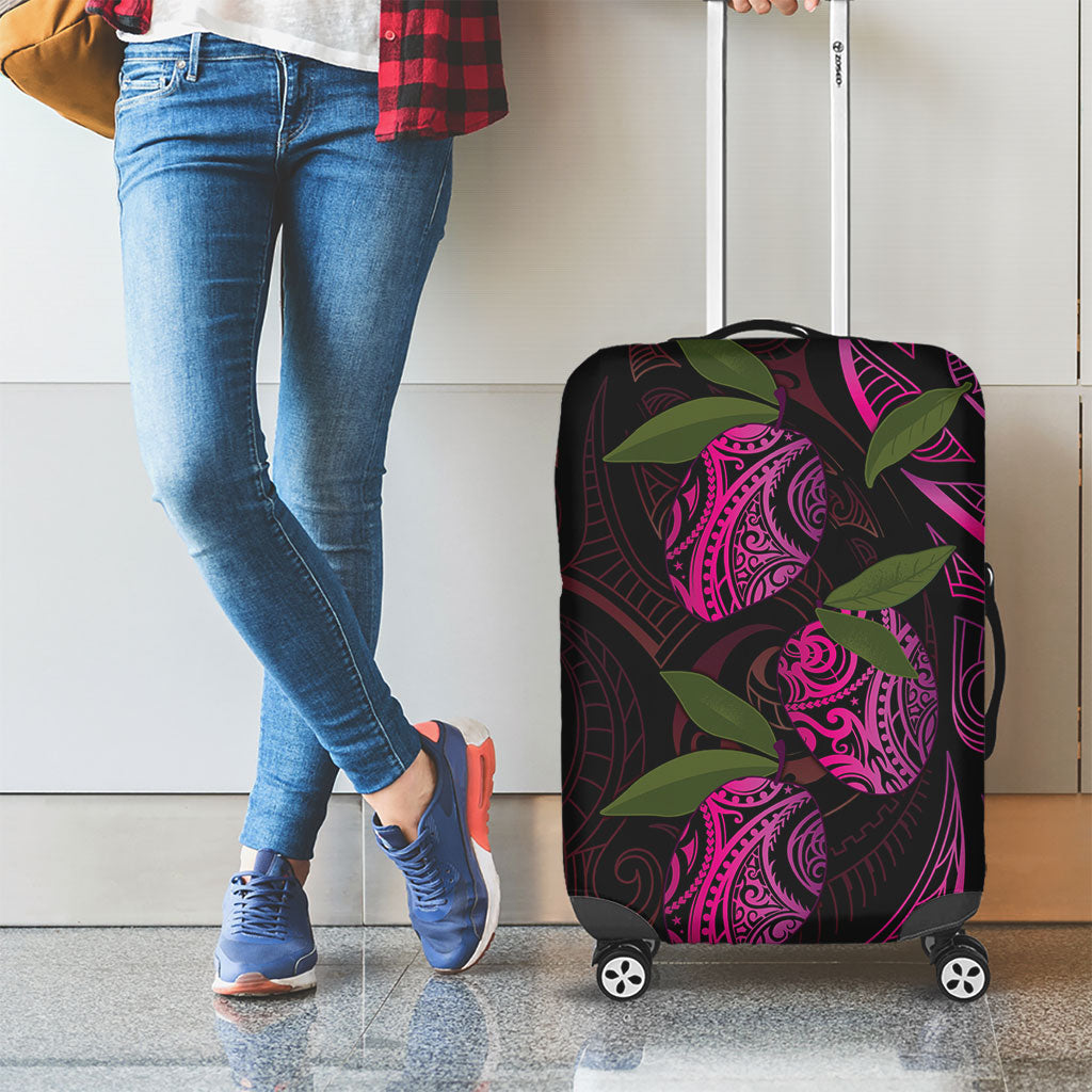 Hawaiian Mango Tribal Tattoo Luggage Cover Pink Pacific Traditional Pattern LT9 - Polynesian Pride