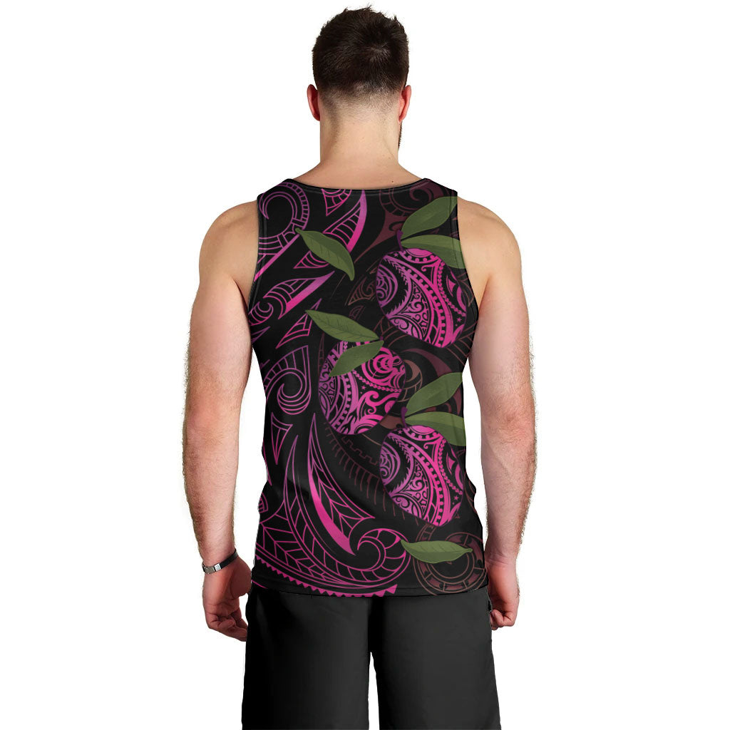 Hawaiian Mango Tribal Tattoo Men Tank Top Pink Pacific Traditional Pattern LT9 - Polynesian Pride