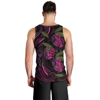 Hawaiian Mango Tribal Tattoo Men Tank Top Pink Pacific Traditional Pattern LT9 - Polynesian Pride