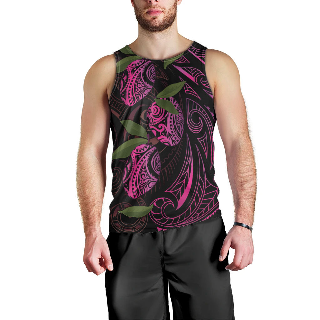 Hawaiian Mango Tribal Tattoo Men Tank Top Pink Pacific Traditional Pattern LT9 - Polynesian Pride