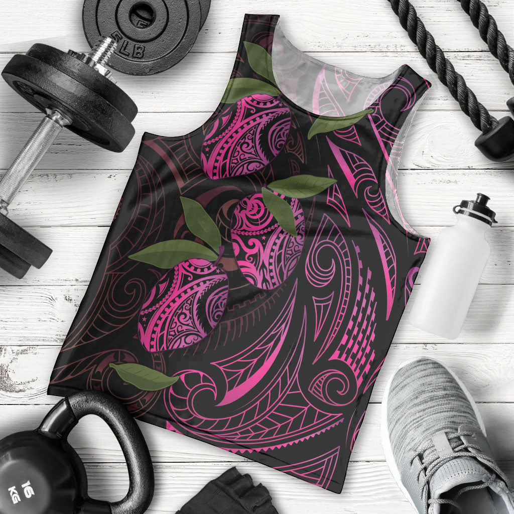 Hawaiian Mango Tribal Tattoo Men Tank Top Pink Pacific Traditional Pattern LT9 - Polynesian Pride