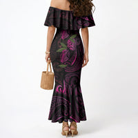 Hawaiian Mango Tribal Tattoo Mermaid Dress Pink Pacific Traditional Pattern LT9 - Polynesian Pride