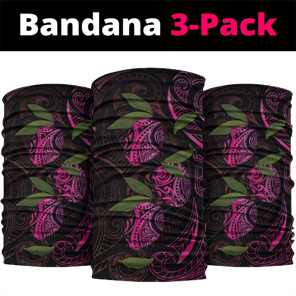Hawaiian Mango Tribal Tattoo Neck Gaiter Pink Pacific Traditional Pattern LT9 package One Size: 25*50cm Pink - Polynesian Pride