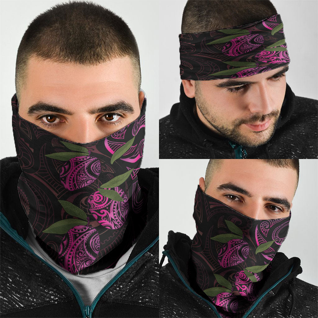 Hawaiian Mango Tribal Tattoo Neck Gaiter Pink Pacific Traditional Pattern LT9 - Polynesian Pride