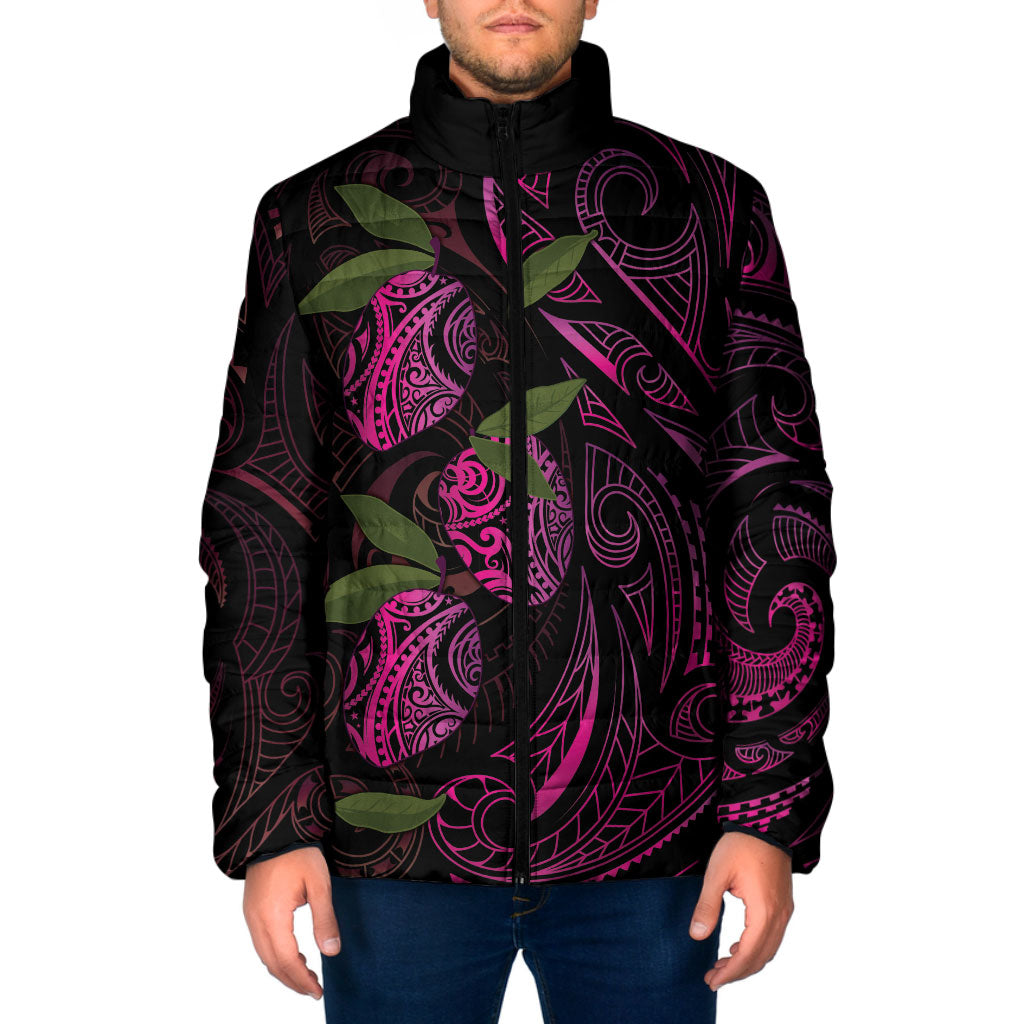 Hawaiian Mango Tribal Tattoo Padded Jacket Pink Pacific Traditional Pattern LT9 Men Pink - Polynesian Pride