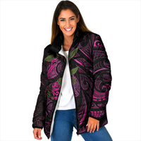 Hawaiian Mango Tribal Tattoo Padded Jacket Pink Pacific Traditional Pattern LT9 Women Pink - Polynesian Pride