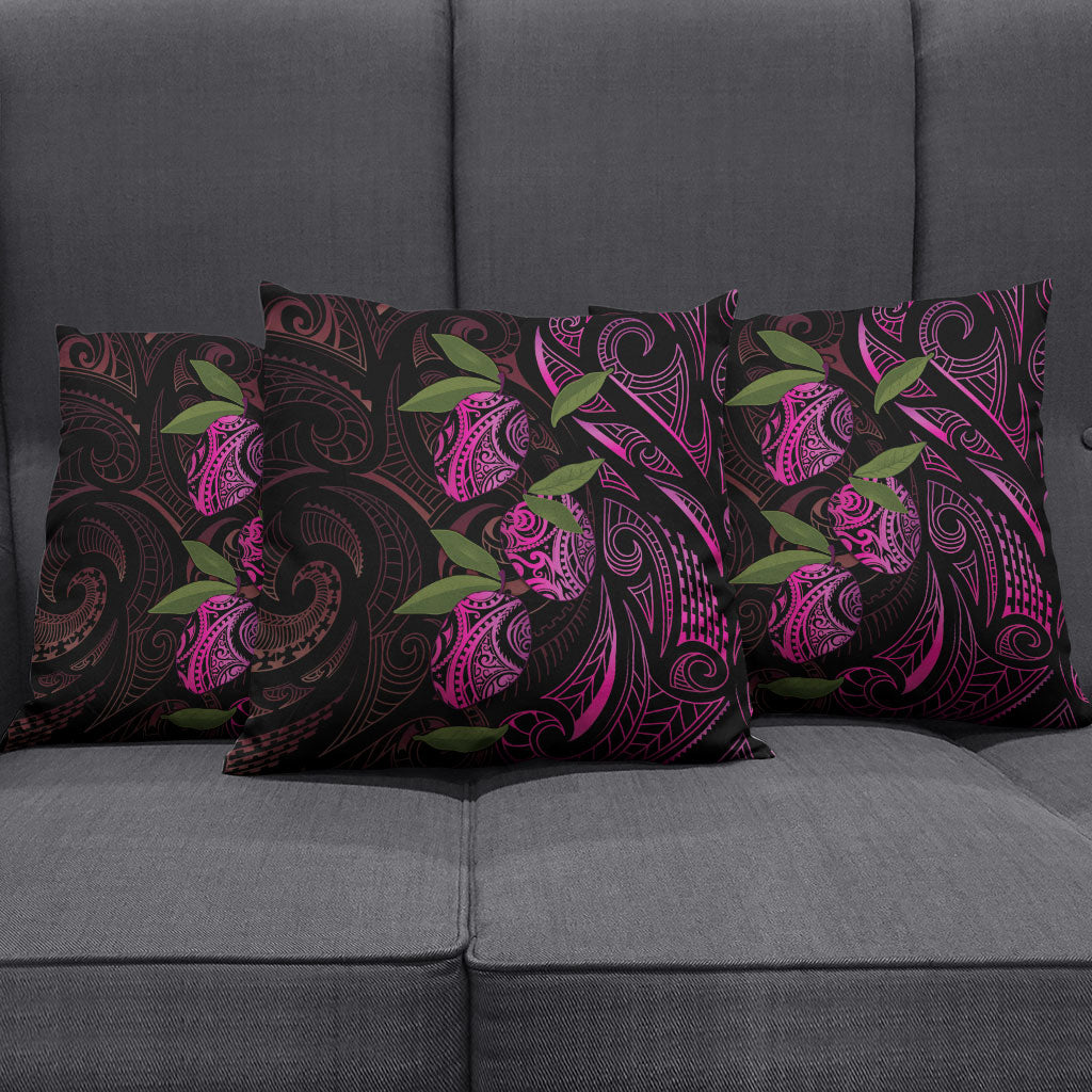 Hawaiian Mango Tribal Tattoo Pillow Cover Pink Pacific Traditional Pattern LT9 - Polynesian Pride