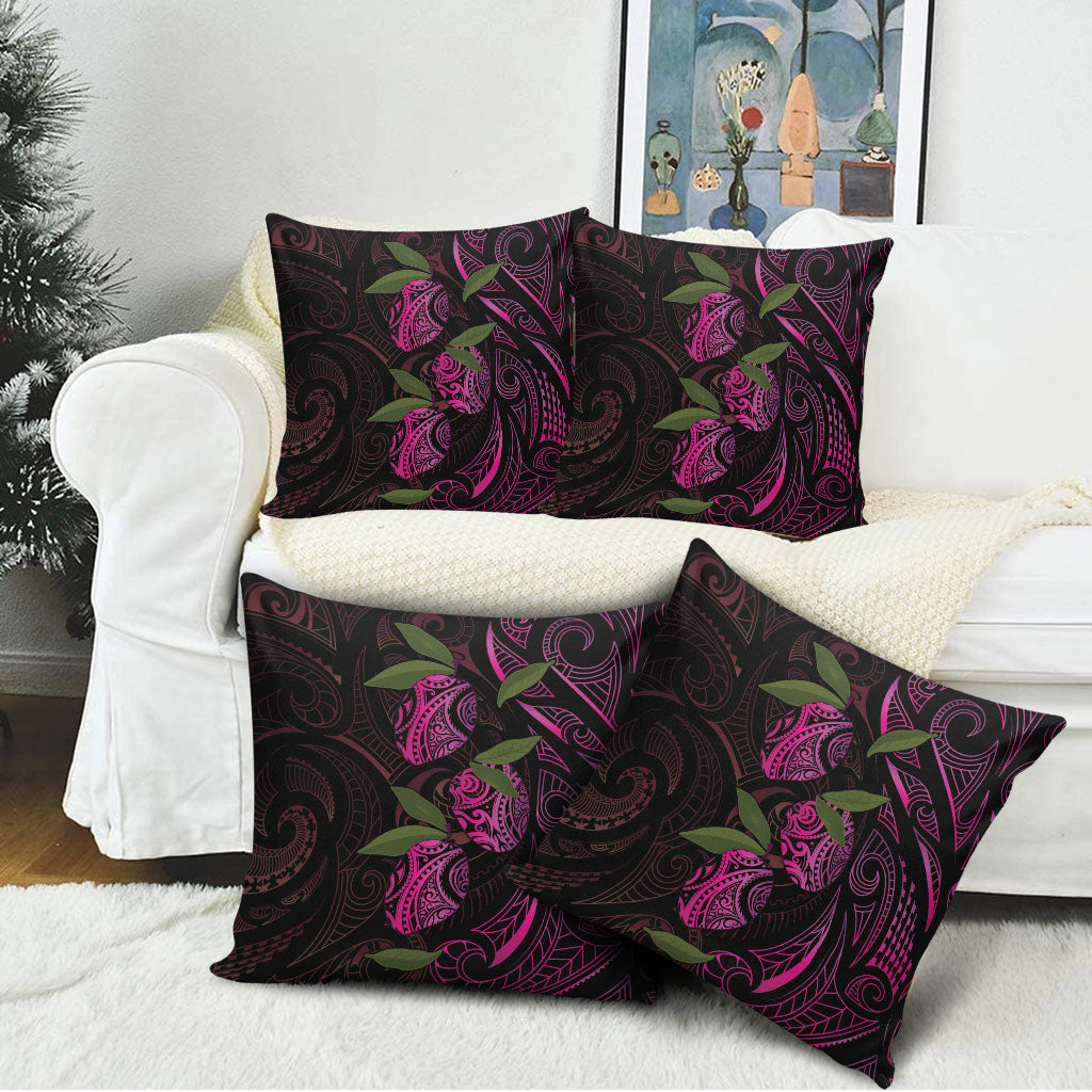 Hawaiian Mango Tribal Tattoo Pillow Cover Pink Pacific Traditional Pattern LT9 - Polynesian Pride