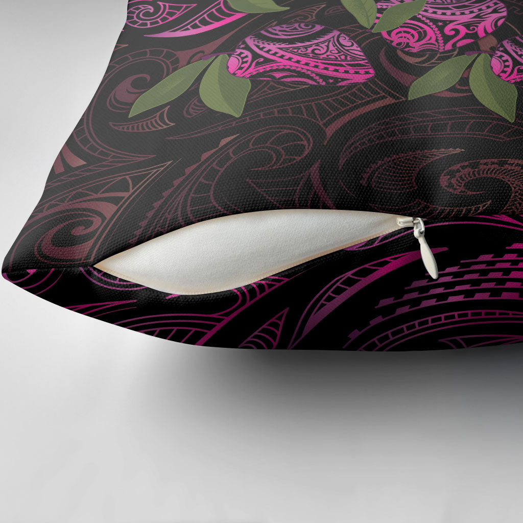 Hawaiian Mango Tribal Tattoo Pillow Cover Pink Pacific Traditional Pattern LT9 - Polynesian Pride