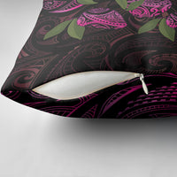 Hawaiian Mango Tribal Tattoo Pillow Cover Pink Pacific Traditional Pattern LT9 - Polynesian Pride