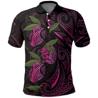 Hawaiian Mango Tribal Tattoo Polo Shirt Pink Pacific Traditional Pattern LT9 Pink - Polynesian Pride