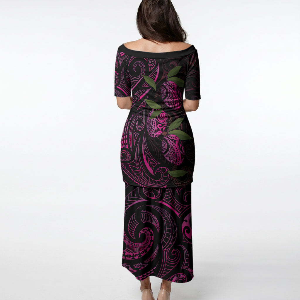 Hawaiian Mango Tribal Tattoo Puletasi Pink Pacific Traditional Pattern LT9 - Polynesian Pride