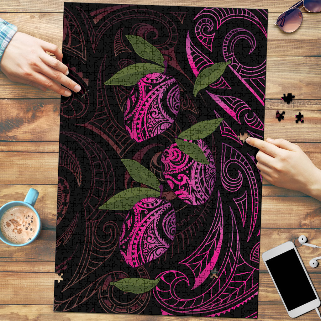 Hawaiian Mango Tribal Tattoo Puzzle Pink Pacific Traditional Pattern LT9 Pink - Polynesian Pride