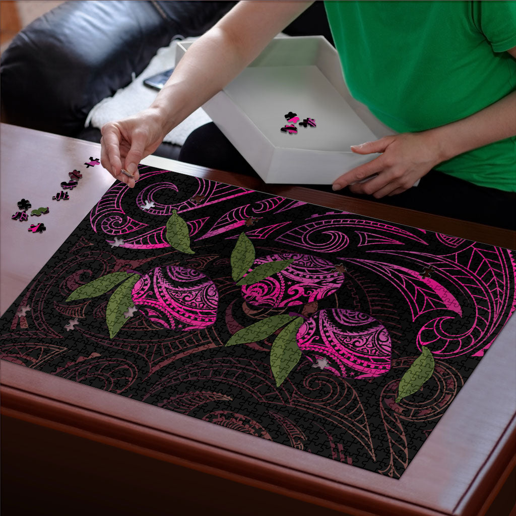 Hawaiian Mango Tribal Tattoo Puzzle Pink Pacific Traditional Pattern LT9 - Polynesian Pride