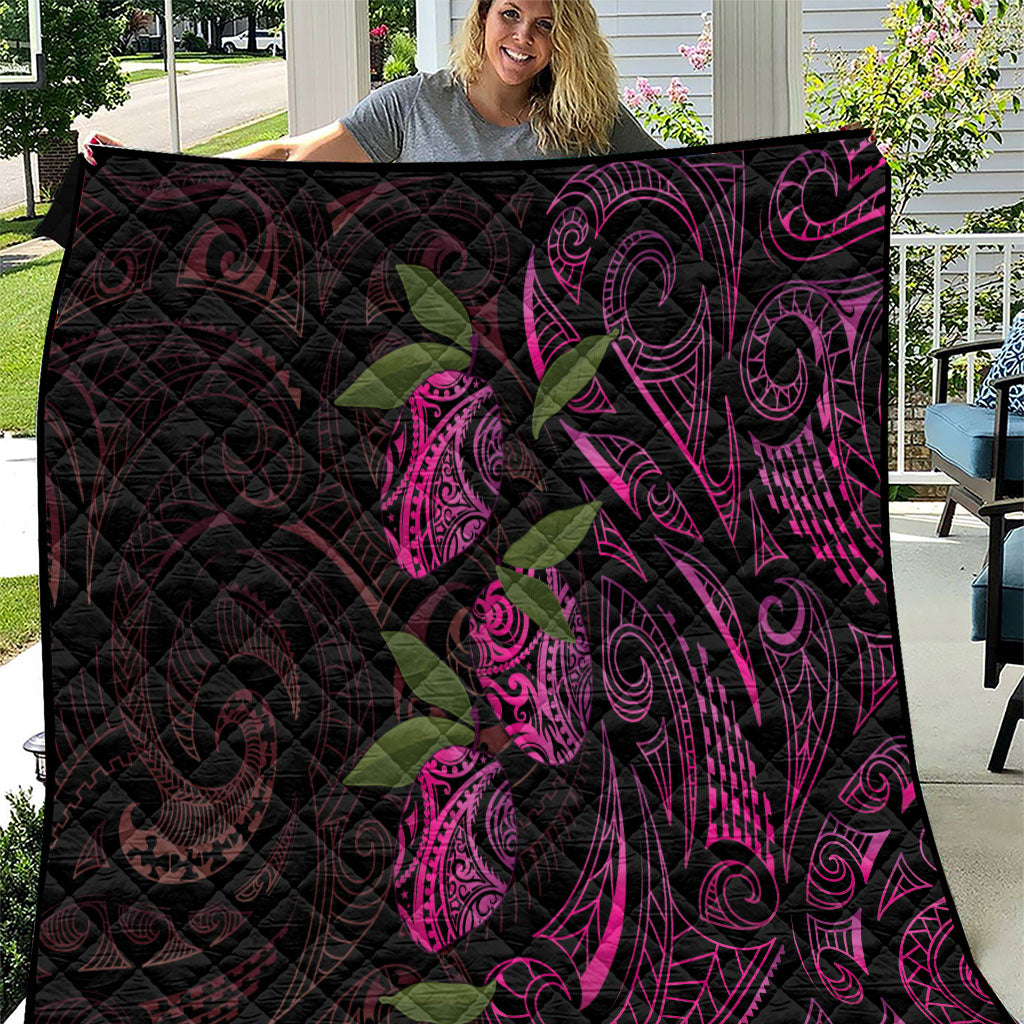 Hawaiian Mango Tribal Tattoo Quilt Pink Pacific Traditional Pattern LT9 Pink - Polynesian Pride