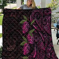 Hawaiian Mango Tribal Tattoo Quilt Pink Pacific Traditional Pattern LT9 Pink - Polynesian Pride