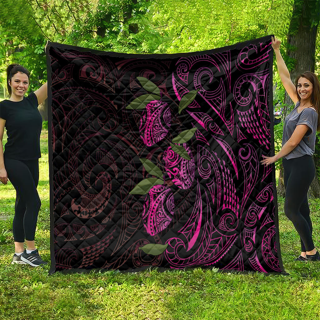 Hawaiian Mango Tribal Tattoo Quilt Pink Pacific Traditional Pattern LT9 - Polynesian Pride