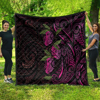 Hawaiian Mango Tribal Tattoo Quilt Pink Pacific Traditional Pattern LT9 - Polynesian Pride