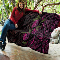 Hawaiian Mango Tribal Tattoo Quilt Pink Pacific Traditional Pattern LT9 - Polynesian Pride