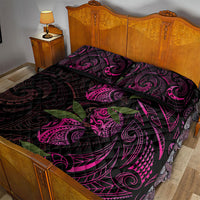 Hawaiian Mango Tribal Tattoo Quilt Bed Set Pink Pacific Traditional Pattern LT9 - Polynesian Pride
