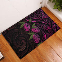 Hawaiian Mango Tribal Tattoo Rubber Doormat Pink Pacific Traditional Pattern LT9 - Polynesian Pride
