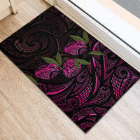 Hawaiian Mango Tribal Tattoo Rubber Doormat Pink Pacific Traditional Pattern LT9 - Polynesian Pride