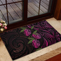 Hawaiian Mango Tribal Tattoo Rubber Doormat Pink Pacific Traditional Pattern LT9 - Polynesian Pride