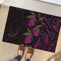 Hawaiian Mango Tribal Tattoo Rubber Doormat Pink Pacific Traditional Pattern LT9 - Polynesian Pride