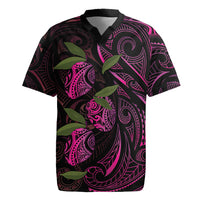Hawaiian Mango Tribal Tattoo Rugby Jersey Pink Pacific Traditional Pattern LT9 Pink - Polynesian Pride